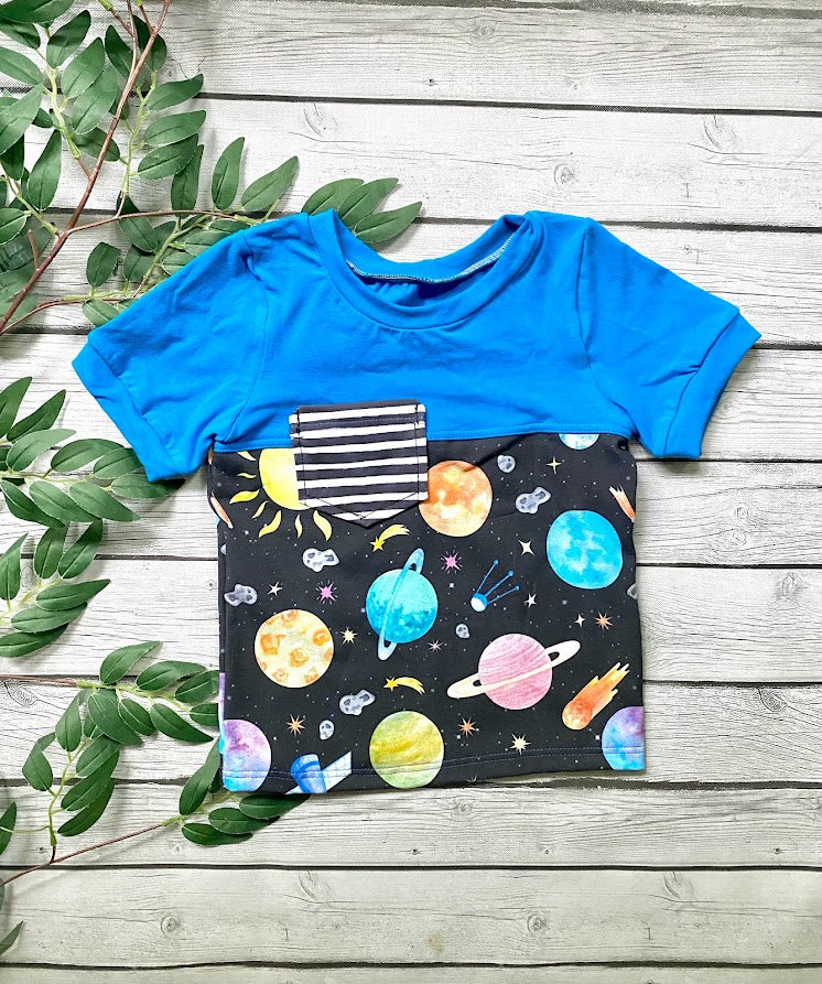 Space Colorblock Pocket Tee